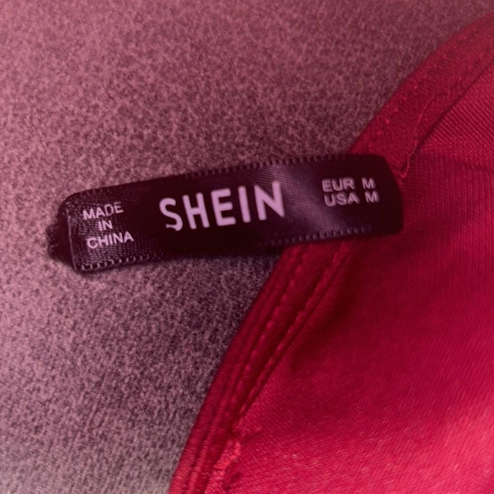 π»Burgundy Sleeveless Scalloped Neck Bodysuit π¦ Shein π Medium NWOT - Picture 9 of 10
